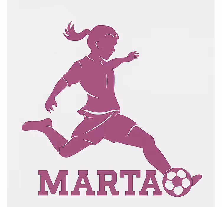 Kız futbolcu çocuk odası stor perde - TenStickers