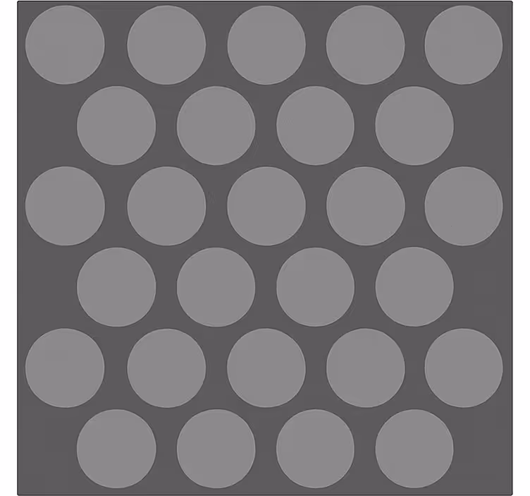 Dokulu gri daireler banyo stor perde - TenStickers