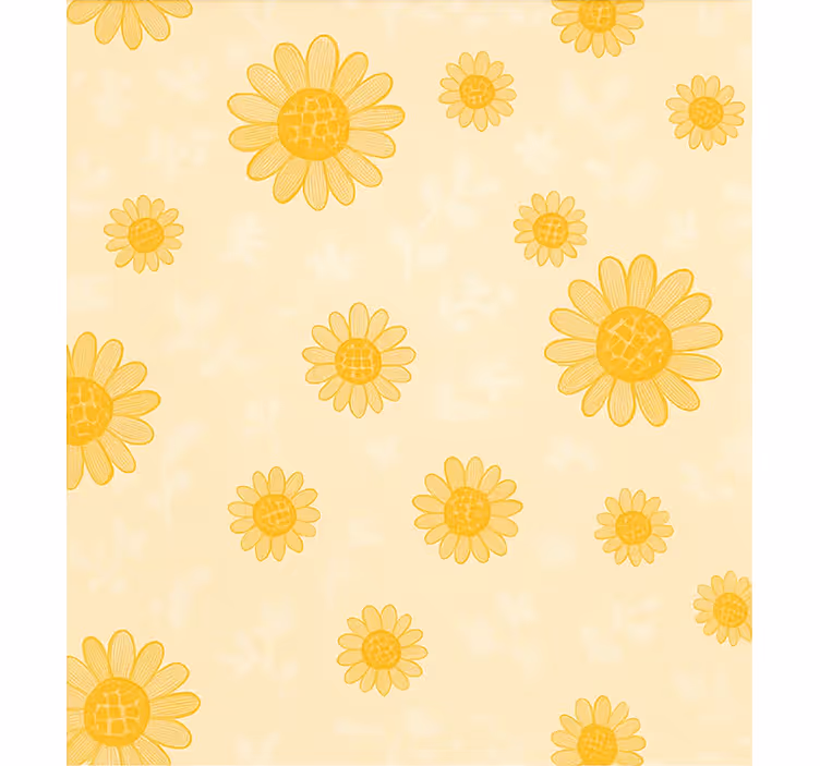Sarı ayçiçeği deseni çocuk odası stor perde - TenStickers