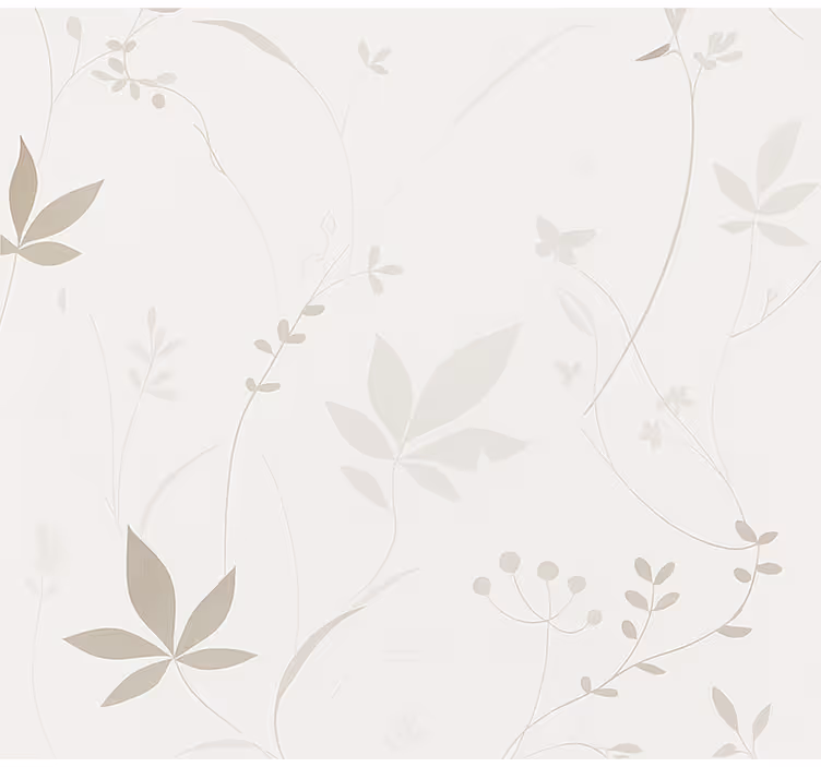 Minimalist çiçek deseni koridor stor perde - TenStickers
