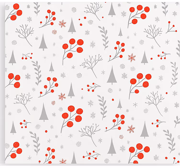 Eski noel deseni oturma odası stor perde - TenStickers