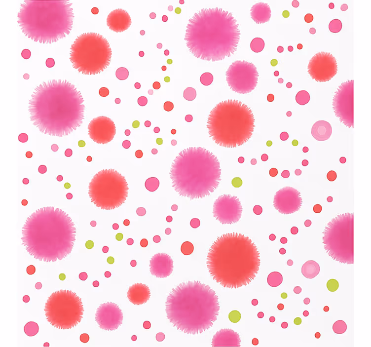 Pembe pop deseni genç odasi stor perde - TenStickers