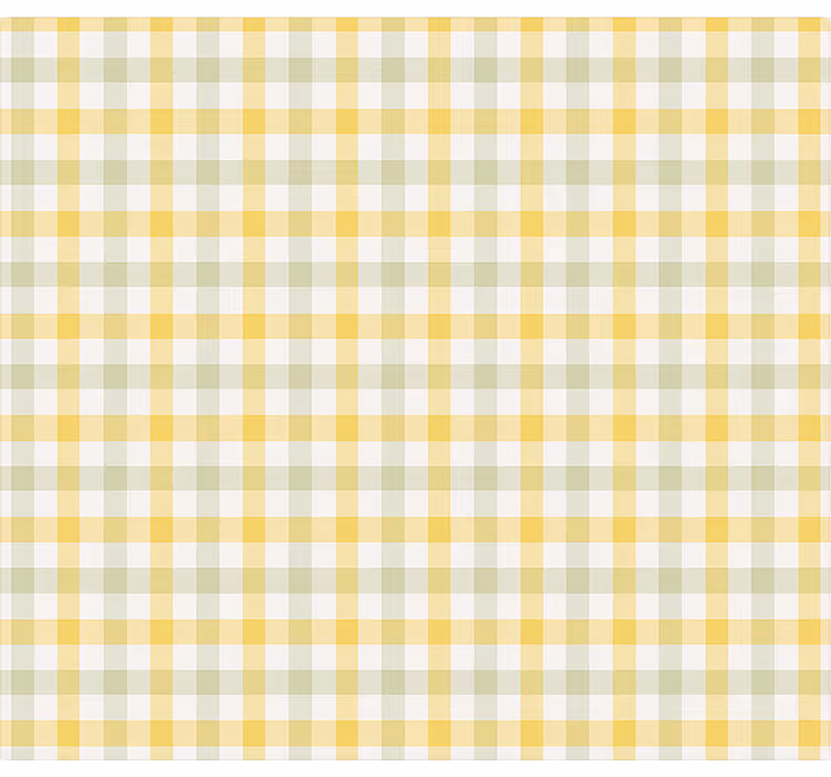 Sarı piknik deseni yemek odası stor perde - TenStickers