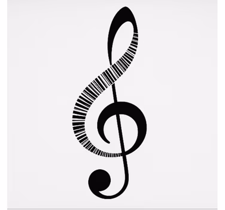Müzik notası genç odasi stor perde - TenStickers