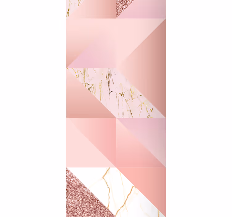 Banyo stor perde pembe altın mermer - TenStickers