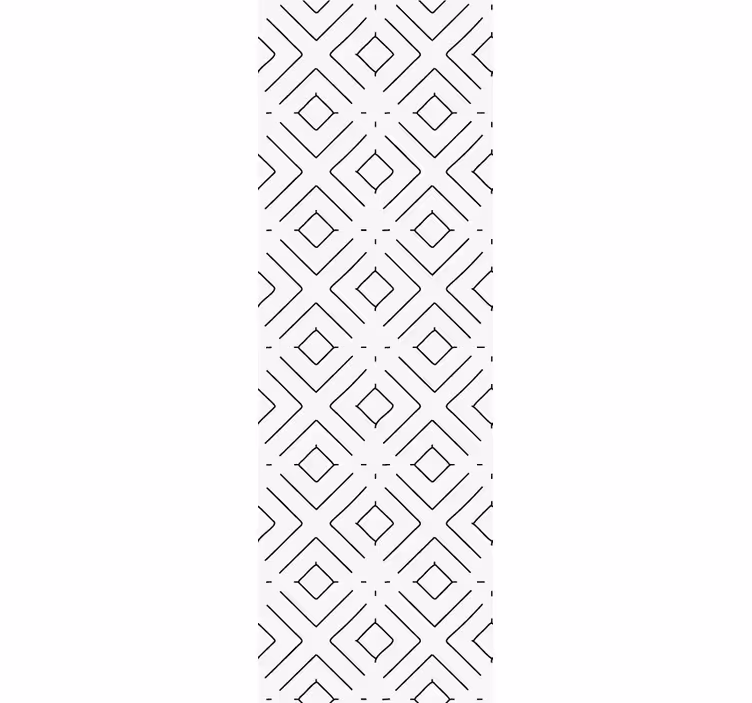 Ev ofisi stor perde ince çizgili beyaz geometrik desen - TenStickers