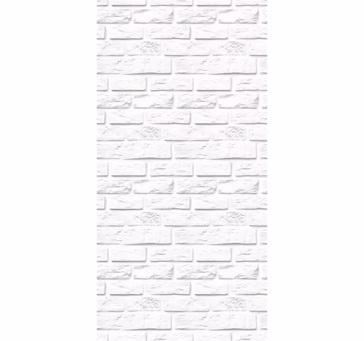 Mutfak stor perde beyaz taş tuğla deseni - TenStickers