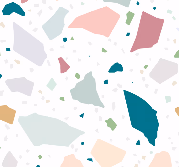 Mutfak stor perde renkli geometrik terrazzo - TenStickers