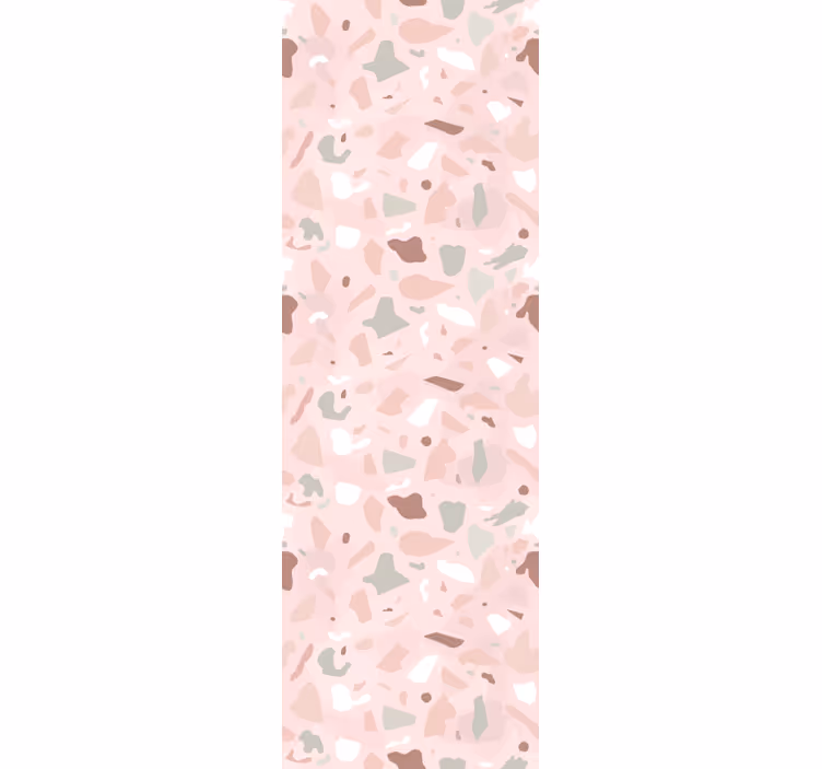 Mutfak stor perde pembe tonları terrazzo deseni - TenStickers
