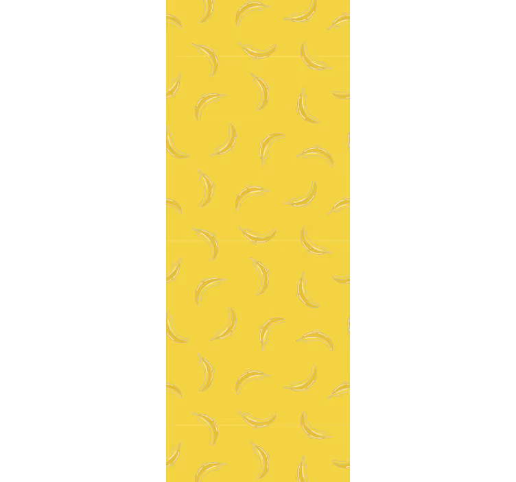 Mutfak stor perde - sarı muz desenli - TenStickers
