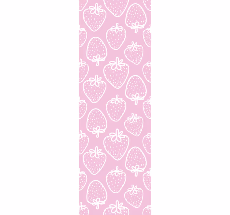 Mutfak stor perde - pembe çilek desenli hediye paketi - TenStickers