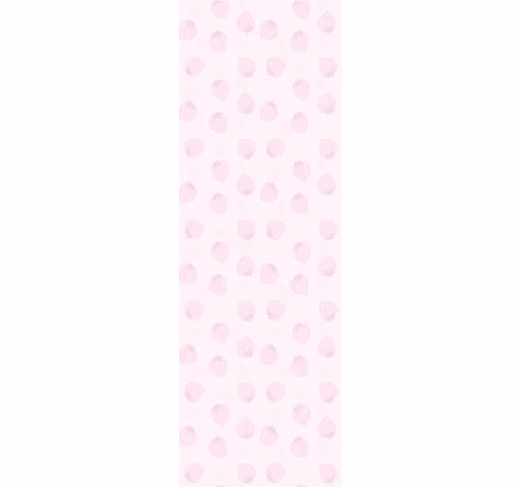 Mutfak stor perde pembe çilek deseni - TenStickers
