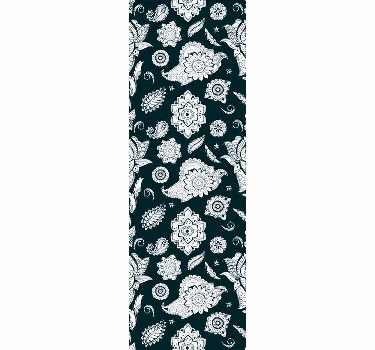 Mutfak stor perde - hint paisley deseni - TenStickers
