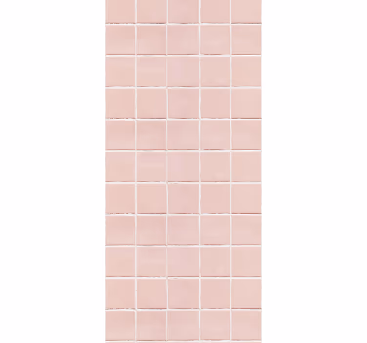 Mutfak stor perde pembe mozaik desenli - TenStickers