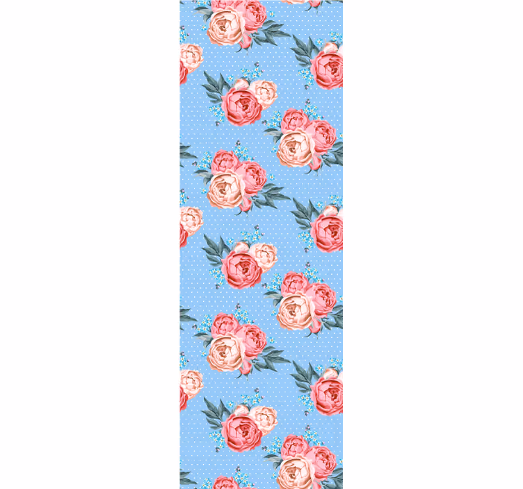 Yemek odası stor perde - polka noktalı shabby chic tasarım - TenStickers