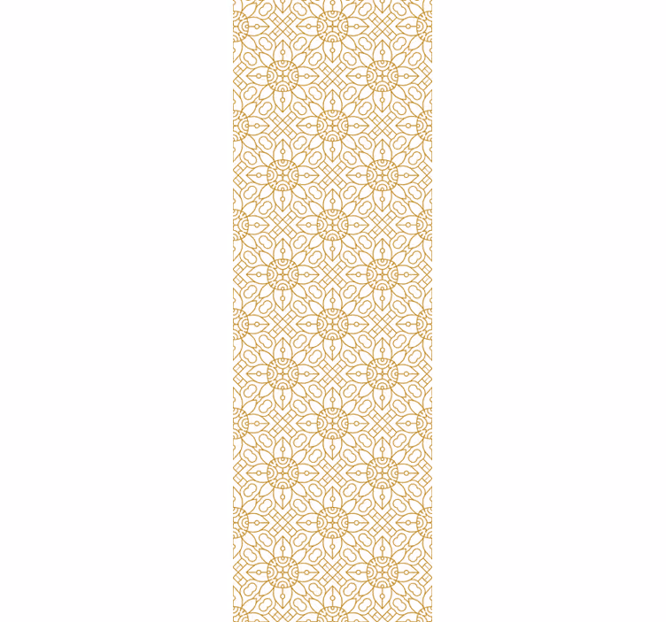 Yemek odası stor perde modern beyaz çiçek deseni - TenStickers