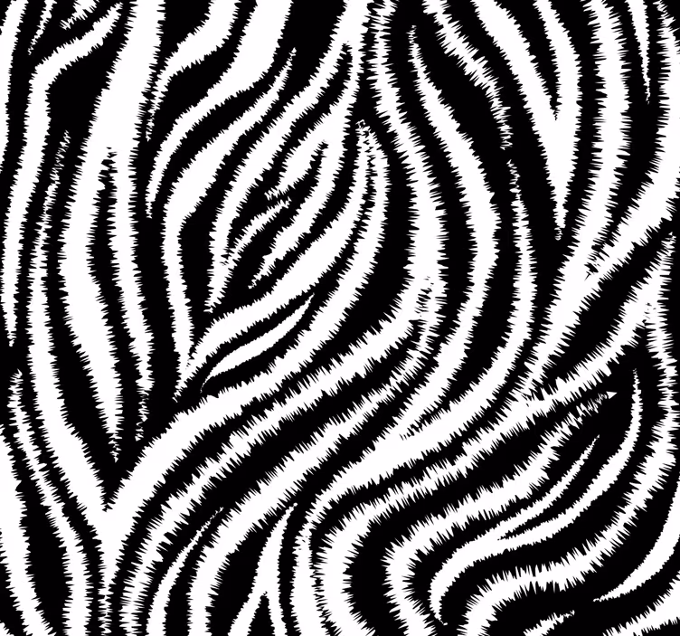 Yemek odası stor perde klasik düzensiz siyah beyaz zebra - TenStickers