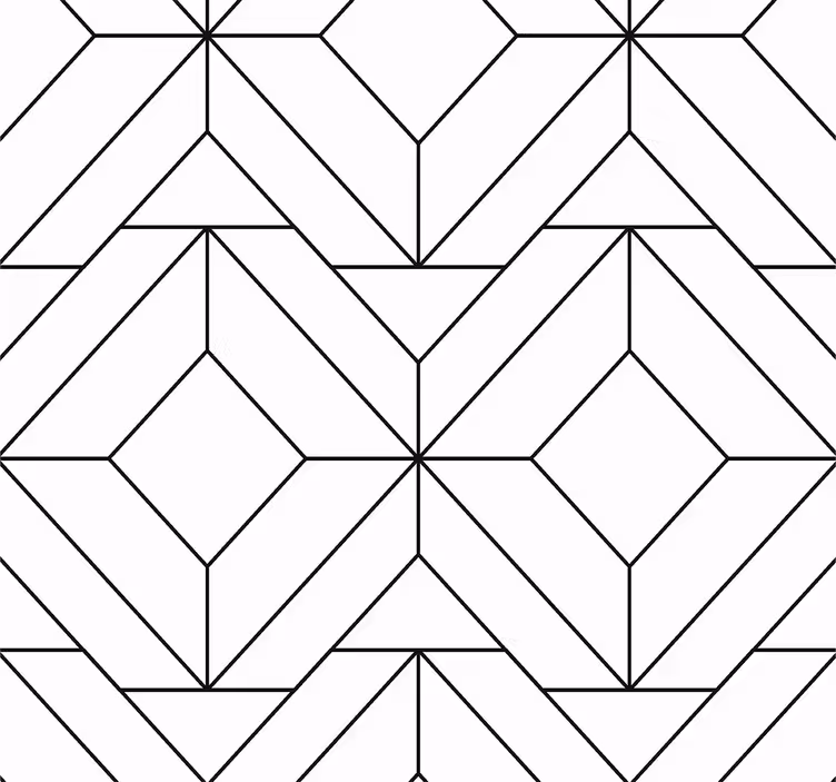Yemek odası stor perde - İskandinav tarzı geometrik desenler - TenStickers