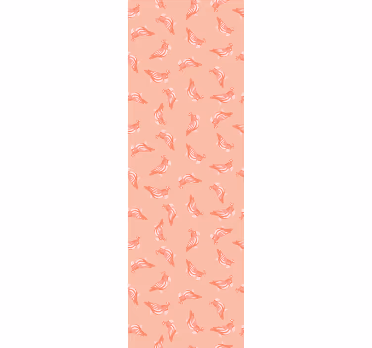 Çocuk odası stor perde - pembe kuş desenli - TenStickers