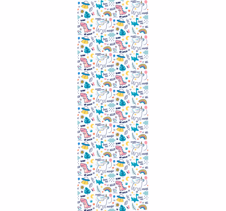 Çocuk odası stor perde - Çocuk konsepti el çizimi - TenStickers