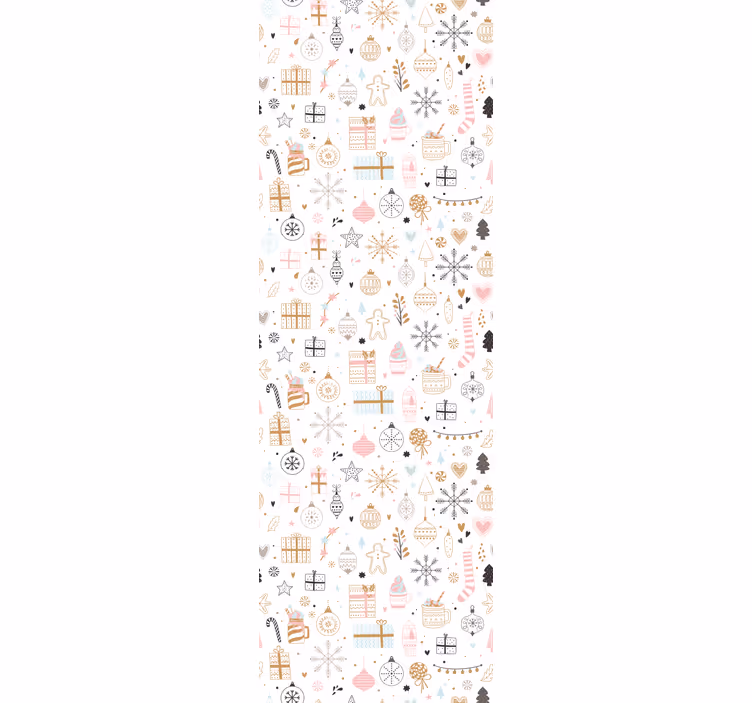 Çocuk odası stor perde kış noel deseni - TenStickers