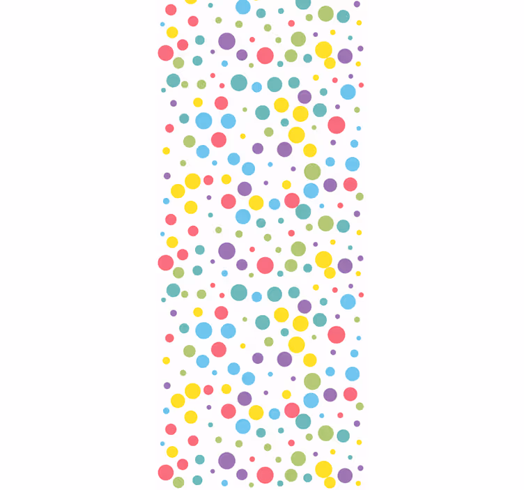 Çocuk odası stor perde - renkli puantiye deseni - TenStickers