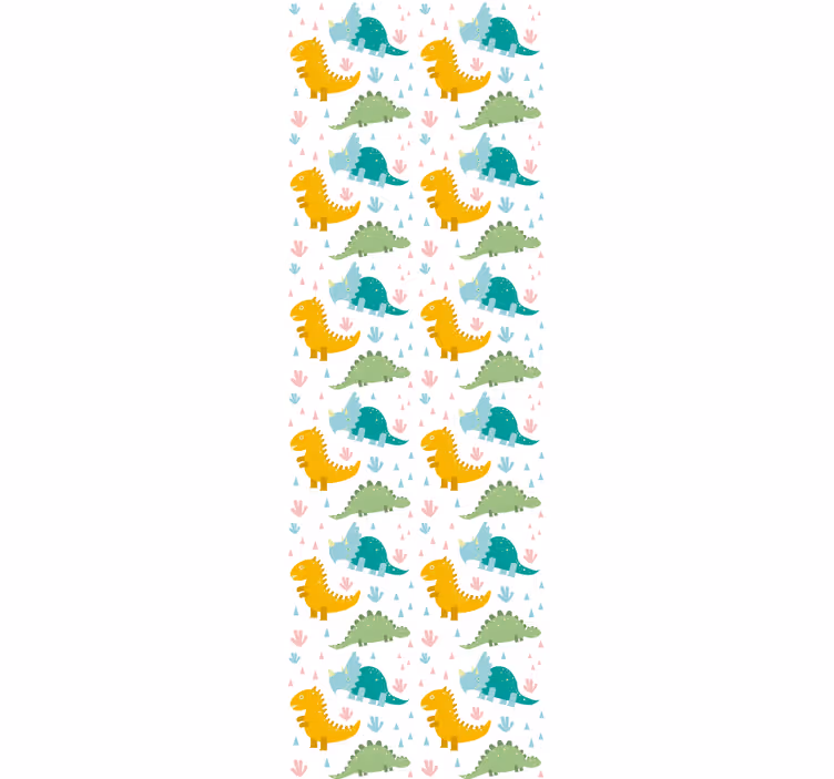 Çocuk odası stor perde sevimli dinozor deseni - TenStickers