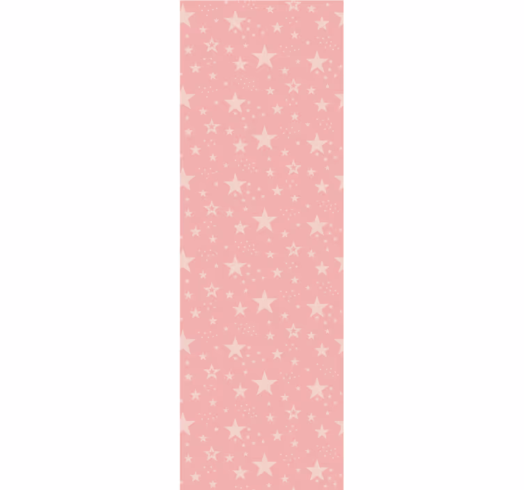 Çocuk odası stor perde açık pembe yıldızlar koyu pembe - TenStickers