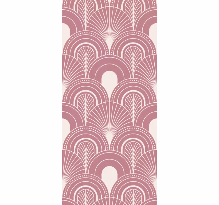 Ofis stor perde - rose gold kavisli dekoratif stil - TenStickers