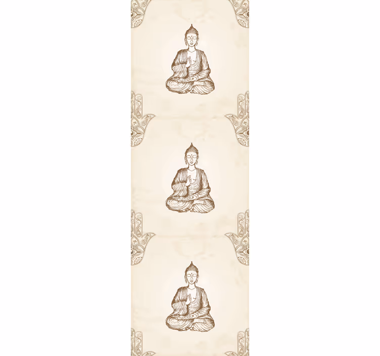 Ofis stor perde - buddha hamsa el sembolü - TenStickers