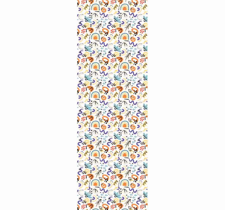 Ofis stor perde organik düz soyut desen - TenStickers