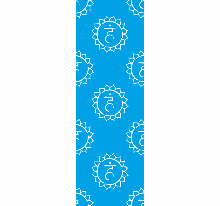 Ofis stor perde boğaz Çakrası sembolü - TenStickers