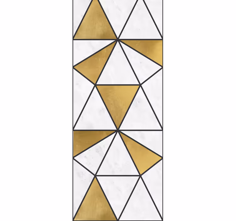 Ofis stor perde geometrik mermer deseni - TenStickers
