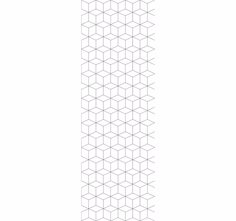 Ofis stor perde geometrik küpler deseni - TenStickers