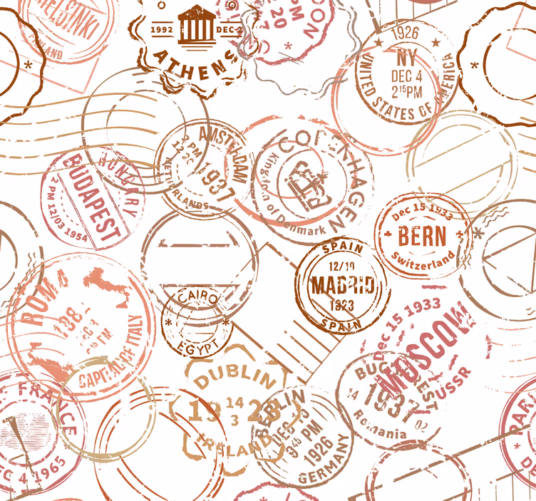 Genç odası stor perde retro pullar - TenStickers