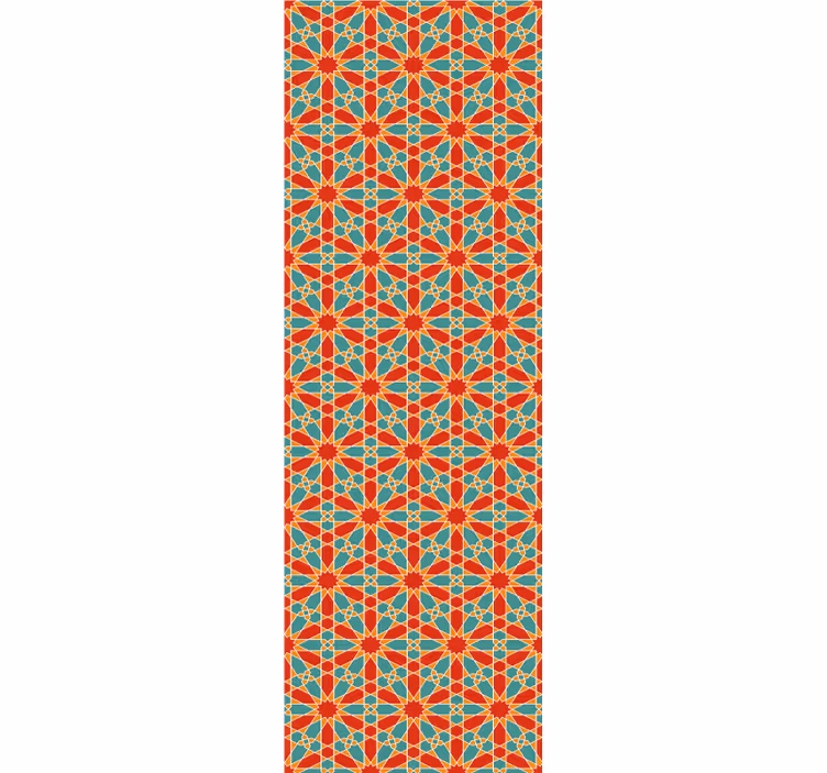 Genç odası stor perde - kesintisiz arap geometrik deseni - TenStickers