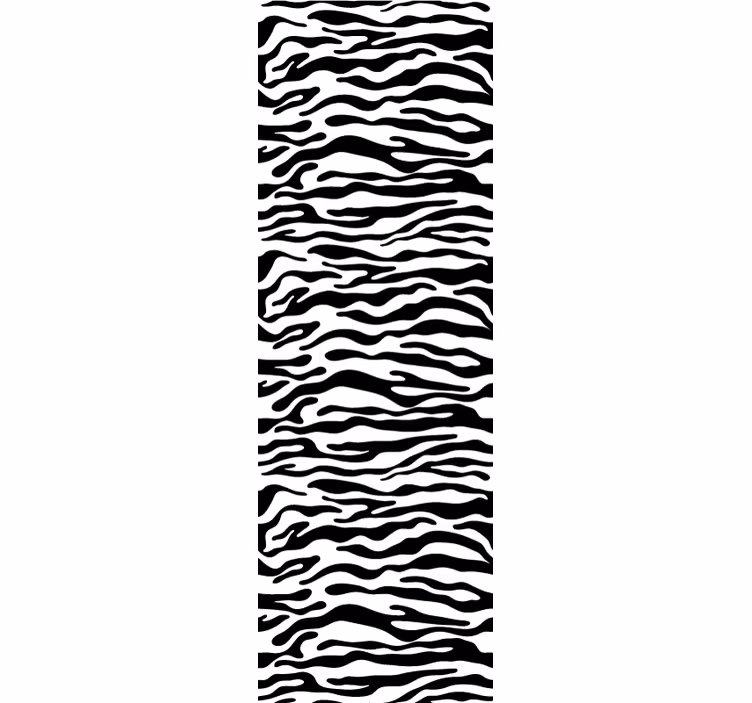 Genç odası stor perde zebra desenli - TenStickers