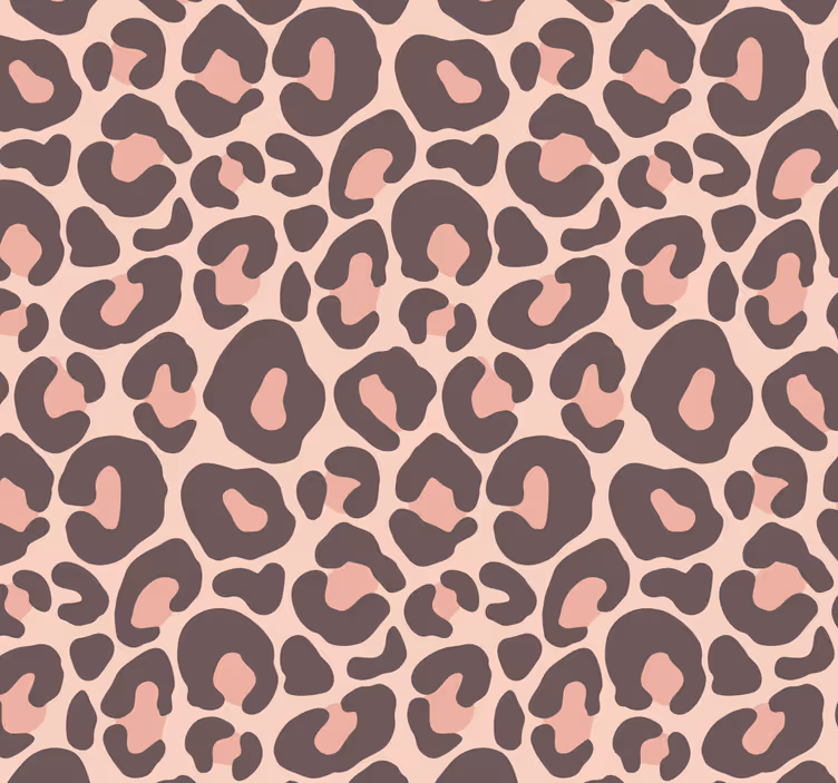 Genç odası stor perde - pembe leopar desenli - TenStickers