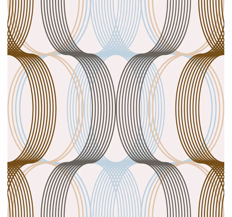 Modern stor perde oval çizgiler - TenStickers