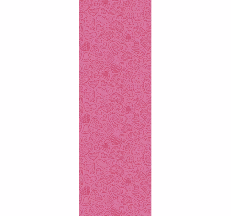 Modern stor perde karışık kalp desenleri - TenStickers