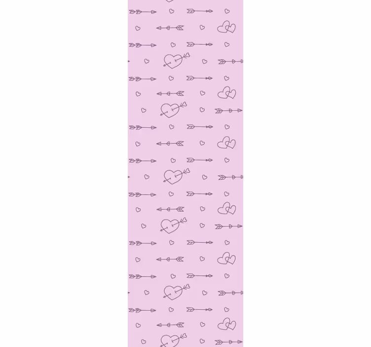 Modern stor perde kalp silueti desenleri - TenStickers