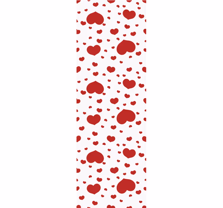 Modern stor perde kalp desenli küçük ve büyük kalpler - TenStickers