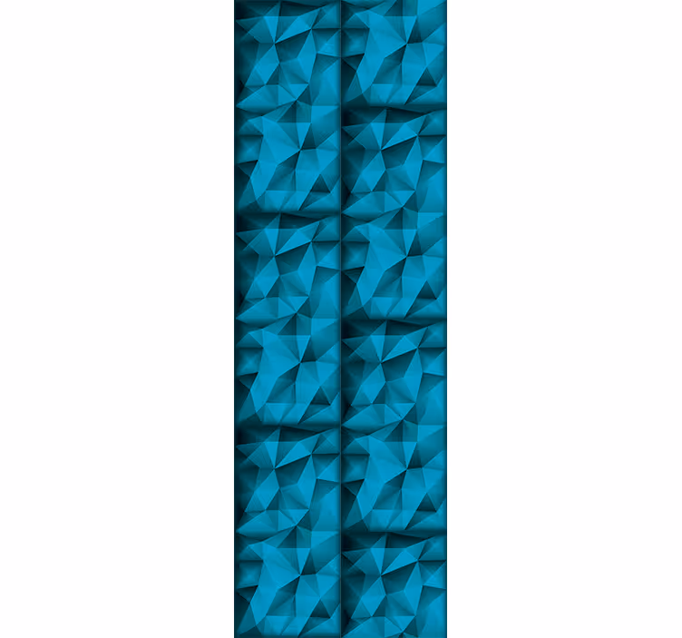 Modern stor perde - 3d desen ile mavi derinlikler - TenStickers