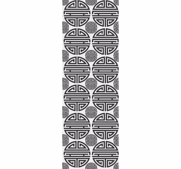 Modern stor perde asya tarzı geometrik desen - TenStickers