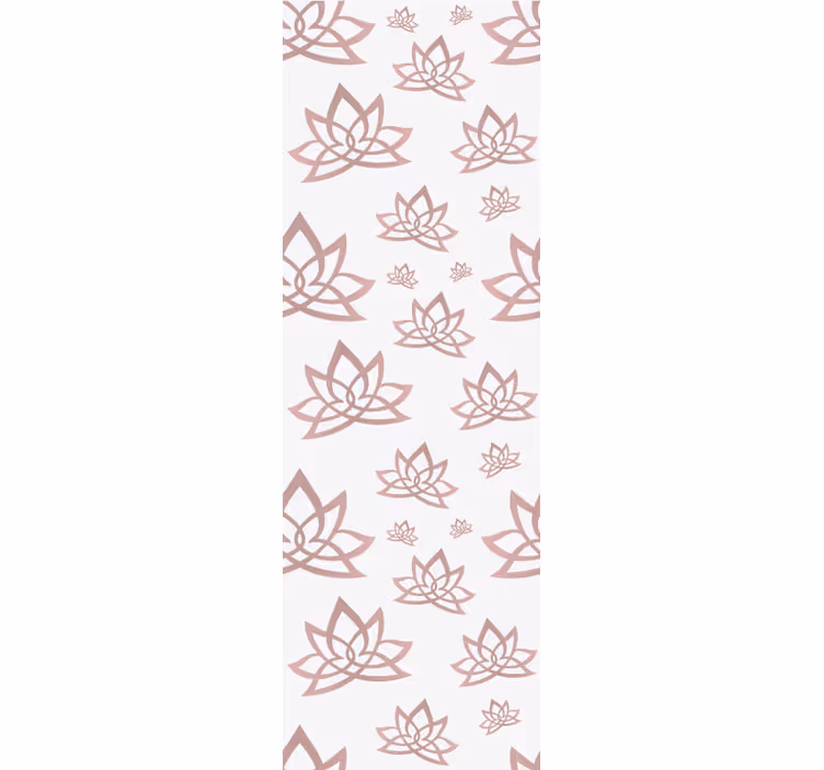 Modern stor perde minimalistik lotus çiçeği deseni - TenStickers