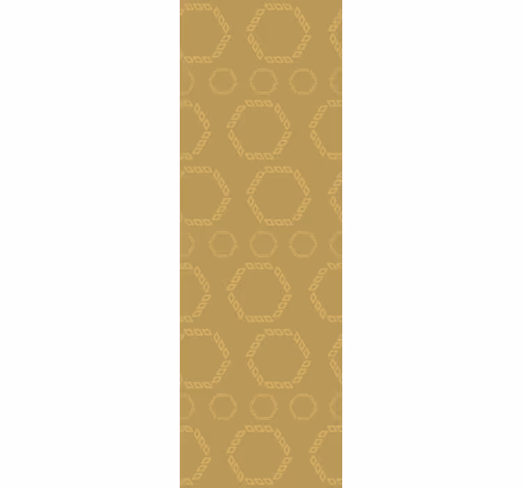 Modern stor perde altın altıgen desenler - TenStickers
