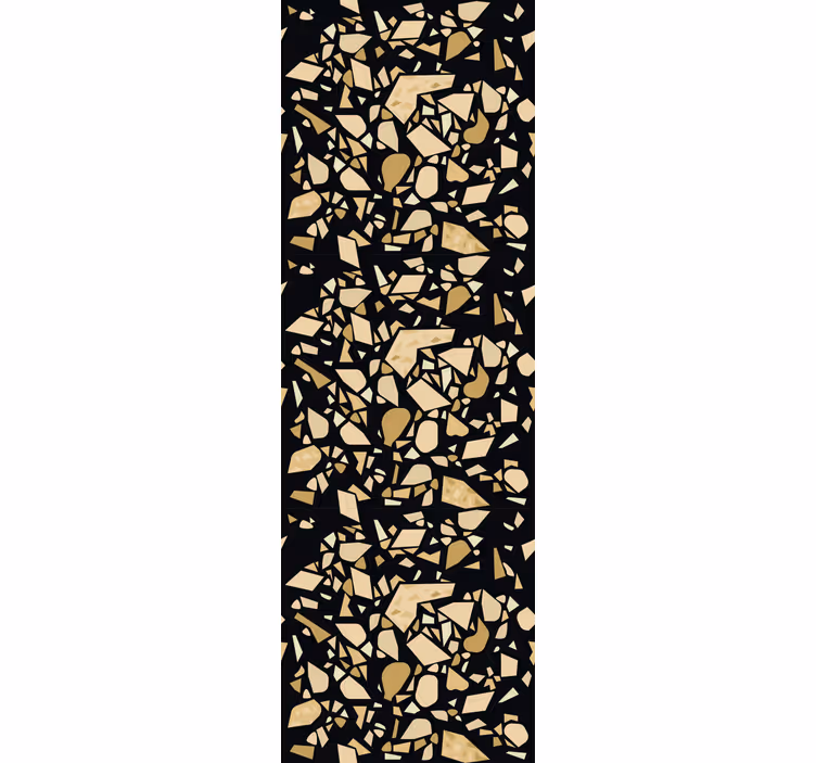 Modern stor perde terrazzo tarzı siyah altın - TenStickers