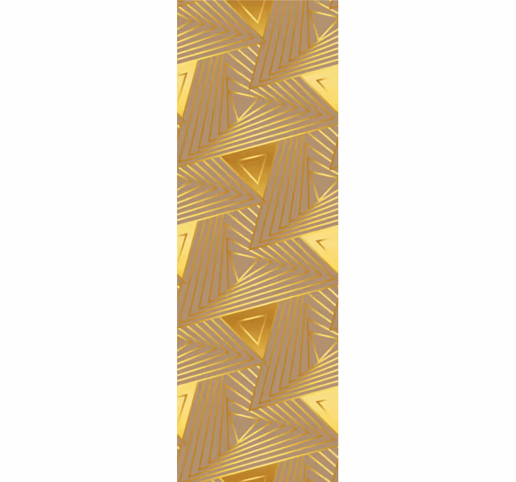 Modern stor perde - eklektik tarzda altın geometrik desen - TenStickers