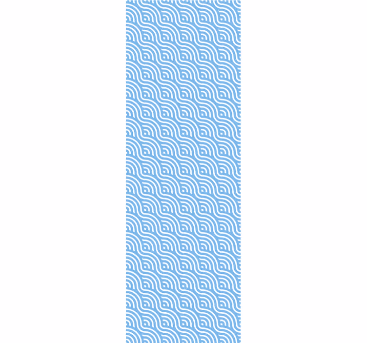 Modern stor perde küçük mavi dalgalar - TenStickers