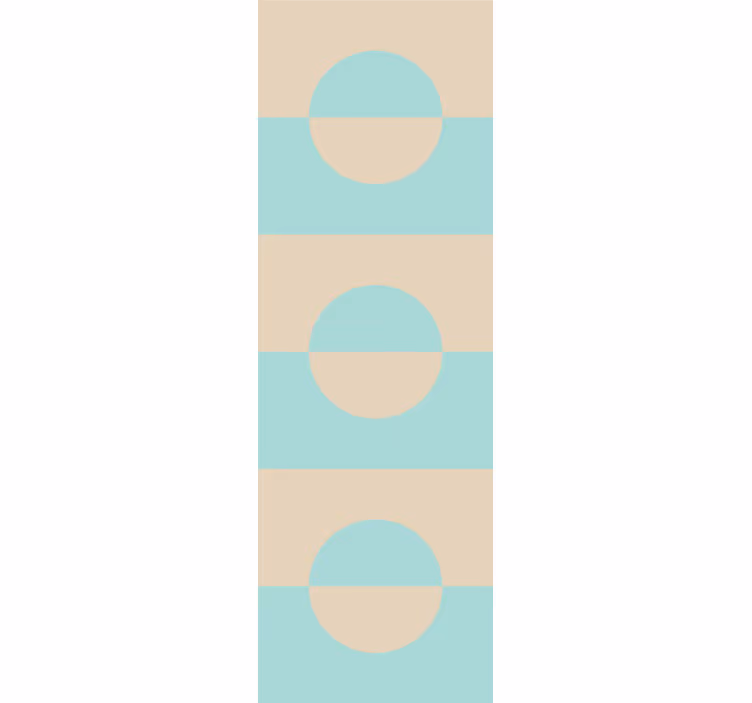 Modern stor perde mavi ve bej kareli noktalarla - TenStickers